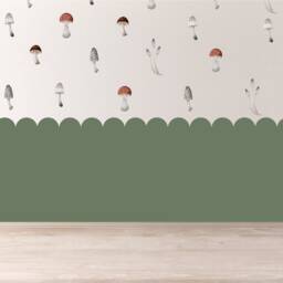 Mushroom Wall Decals Watercolor Woodland Nursery Stickers - Set Of 36 - thumbnail 2