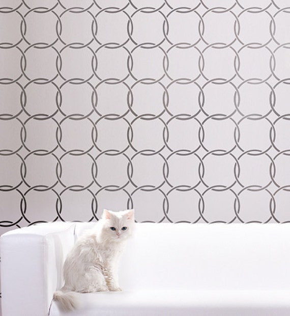 Wall Stencil Metro - Reusable Stencils For Walls Instead Of Wallpaper Diy Decor - image 1