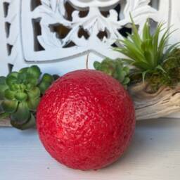 Small Red Sphere - Ball Candle - thumbnail 1
