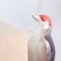 Small Woodpecker Wall Hanging Bird - Decorative Ceramic Figurine Lover Gift - thumbnail 2