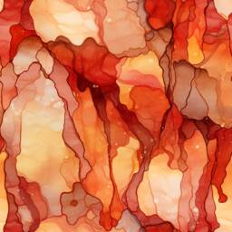 Burnt Orange Watercolour Lamp Shade Lamp Home Decor Gold Lampshade Table - thumbnail 2