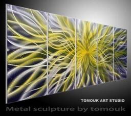 Abstract Metal Wall Art Sculpture - Contemporary Decor - thumbnail 1