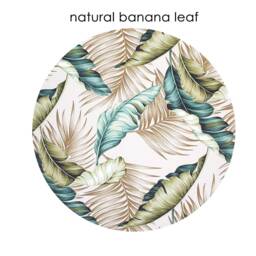 Tropical Leaf Pillow Hawaiian Style Barkcloth Throw Cushion - thumbnail 3