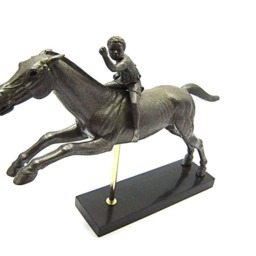 Greek Sculpture Of Jockey & Horse Copy From National Museum Athens , Resin With Verdigris Patina Effect Museum Quality Art - thumbnail 4