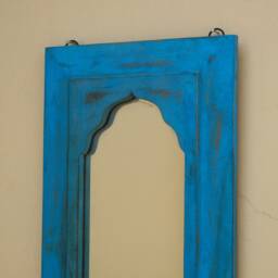 Wooden Mirror, Wall Distressed Rustic Finish Hanging, Mirror - thumbnail 4