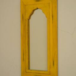 Wooden Mirror, Wall Distressed Rustic Finish Hanging, Mirror - thumbnail 3