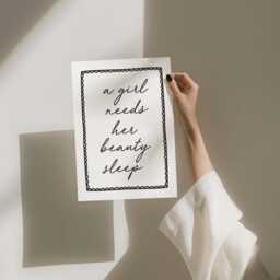 A Girl Needs Her Beauty Sleep Art Print Girls Bedroom Wall Decor - thumbnail 3