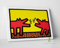 Barking Dog Canvas Art Wall Abstract Pop Print Picture Framed Home Decor -D923 - thumbnail 1