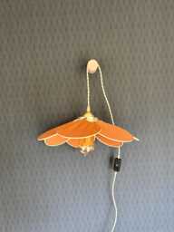 7-Petal Linen & Rattan Flower Lamp - Chandelier Wall Light Handcrafted