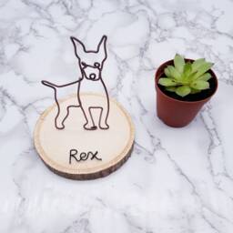 Wire Doberman Pinscher Sculpture, Pet Memorial, Dog Lover Gift - thumbnail 3