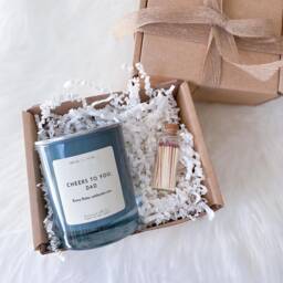 Cheers To You Dad Candle Gift Set With Mini Matches Jar & Box Gift For Dad Christmas Father's Day Dad's Birthday Present Daddy Dada