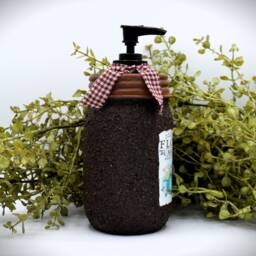 Grubby Hand Soap Dispenser Flower Market, Vintage Blue Truck, Spring Themed Folk Art Label, Country Farmhouse Bathroom - thumbnail 3