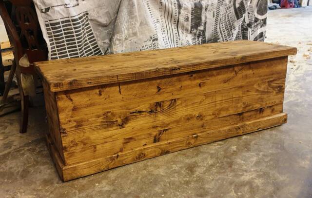Rustic Reclaimed Wooden Storage/ Blanket Box - image 1