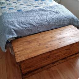 Rustic Reclaimed Wooden Storage/ Blanket Box - thumbnail 4