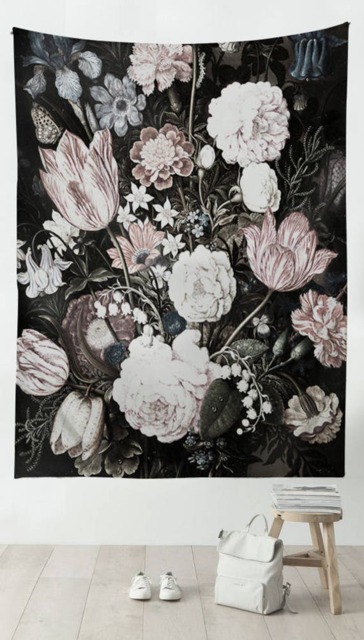 Classic Floral Art - Wall Tapestry Tapestry Boho Hangings Wanderlust Bohemian Home Decor Dorm T#12 - image 1