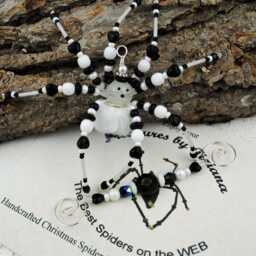 Pet Mouse Albino Rat Collectible Desk, Beaded Christmas Tree Spider Ornament German Tinsel Legend, Teacher Gift, Treasuresbytiziana?? - thumbnail 3