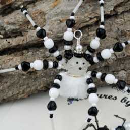 Pet Mouse Albino Rat Collectible Desk, Beaded Christmas Tree Spider Ornament German Tinsel Legend, Teacher Gift, Treasuresbytiziana?? - thumbnail 2