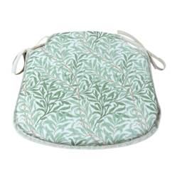 William Morris - Willow Bough Sage 100% Cotton Small Spindle Back Tie-On Seat Pads Dining/Patio/Garden/Kitchen - thumbnail 2