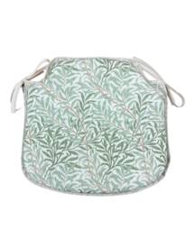 William Morris - Willow Bough Sage 100% Cotton Small Spindle Back Tie-On Seat Pads Dining/Patio/Garden/Kitchen - thumbnail 1