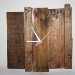 Rustic Wooden Clock, Recycled Pallet Wooden Wall Clock, Reclaimed Wood Clock - thumbnail 3