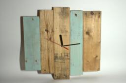 Rustic Wooden Clock, Recycled Pallet Wooden Wall Clock, Reclaimed Wood Clock - thumbnail 1