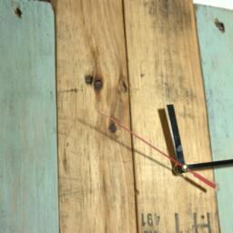Rustic Wooden Clock, Recycled Pallet Wooden Wall Clock, Reclaimed Wood Clock - thumbnail 2