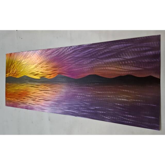 Across The Lake. Abstract Metal Wall Art, Modern Home Decor. Indoor/Outdoor - image 1