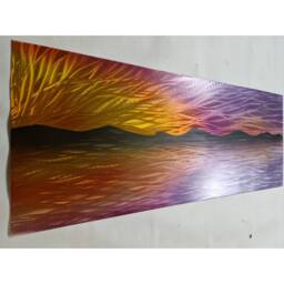 Across The Lake. Abstract Metal Wall Art, Modern Home Decor. Indoor/Outdoor - thumbnail 3