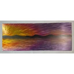 Across The Lake. Abstract Metal Wall Art, Modern Home Decor. Indoor/Outdoor - thumbnail 2
