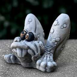 Outdoor Frog Sculpture Concrete Figurine Cement Animal Statue Garden Decoration Handmade Art Lover Gift - thumbnail 2