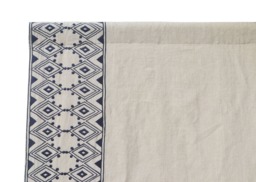 Moroccan Embroidery Curtains, Oatmeal Linen With Charcoal Gray Embroidery, Window Curtain, Housewarming Gift, Custom Curtains