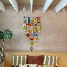Bright Modern Wall Art - Geometric Colourful Home Decor New Large Centre Piece Big Tapestry Vibrant - thumbnail 4