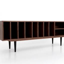 Vinyl Record Stand, Vinyl Storage, Sideboard, Dresser, Commode, Credenza Made Of Walnut Vaneer - Livlo O-S09 - thumbnail 4