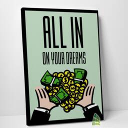 Monopoly Motivational Inspirational Quote Canvas Art Wall Print Picture Home Decor - thumbnail 2