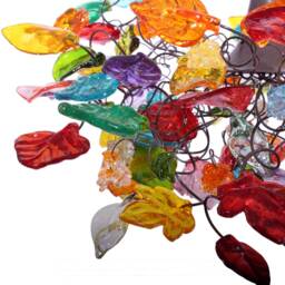 Lighting Hanging Chandeliers With Multicolored Leaves & Flowers For Bedroom, Dining Room Or Children Ceiling Light - thumbnail 3