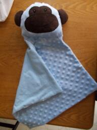 Super Soft Minky Monkey Blanket Pal Customized - thumbnail 1