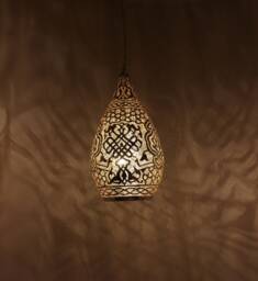 Handmade Oriental Brass Lamp, Moroccan Pendant Light, Hanging Gold Lampshade, Home Decor Lighting & Ceiling Light