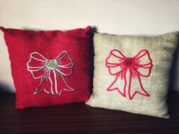 Christmas Bow Pillows - thumbnail 1