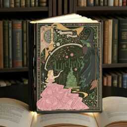 Wicked Witch Book Lamp, Musical Fantasy Emerald Witchy Folding Light, Fairytale Lamp For Lovers, Broadway Gift - thumbnail 1