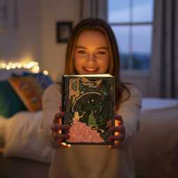 Wicked Witch Book Lamp, Musical Fantasy Emerald Witchy Folding Light, Fairytale Lamp For Lovers, Broadway Gift - thumbnail 2