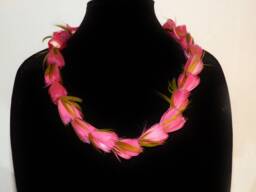 2 Hawaiian Heirloom Quality Feather Lei, Gift One & Keep For Yourself in Your Choice Of Colors. Ready To Wear Or Frame