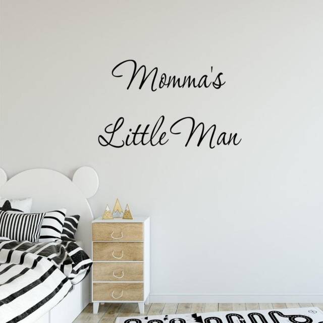 Momma's Little Man - Nursery Wall Decals Kids Room Wall Quote Vinyl Quotes For Boys Vwaq - image 1