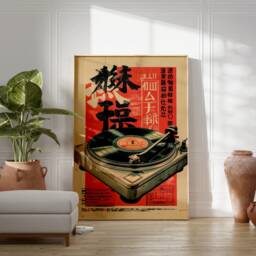 Japanese Retro Music Poster, Vintage Vinyl Wall Art, Print, Asian Gift - thumbnail 2