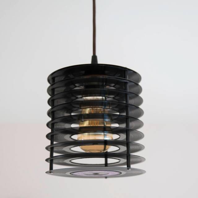 Retro Stack Style Upcycled 7 Inch Single Vinyl Records Pendant Celling Light Ideal For Home & Industrial Spaces. Handmade Music Lovers - image 1