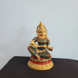 Brass Annapurna Statue Hindu Goddess Of Nourishment, 10.5 - thumbnail 4