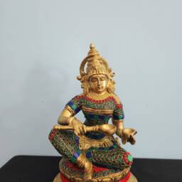 Brass Annapurna Statue Hindu Goddess Of Nourishment, 10.5