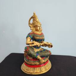 Brass Annapurna Statue Hindu Goddess Of Nourishment, 10.5 - thumbnail 3