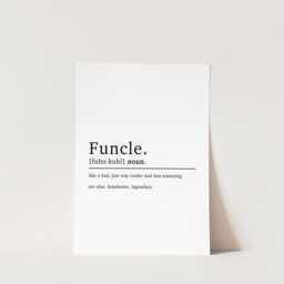 Funcle Definition Print, Uncle Gift, Funny Gift For Uncle, New Gifts, Family Wall Art, Quote, From Nephew, Gifts Niece - thumbnail 3