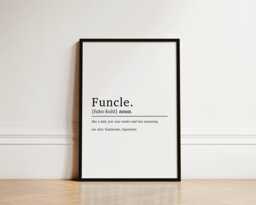 Funcle Definition Print, Uncle Gift, Funny Gift For Uncle, New Gifts, Family Wall Art, Quote, From Nephew, Gifts Niece - thumbnail 1