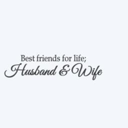 Husband & Wife Wall Decal - Best Friends For Life, Interior Vinyl - thumbnail 3